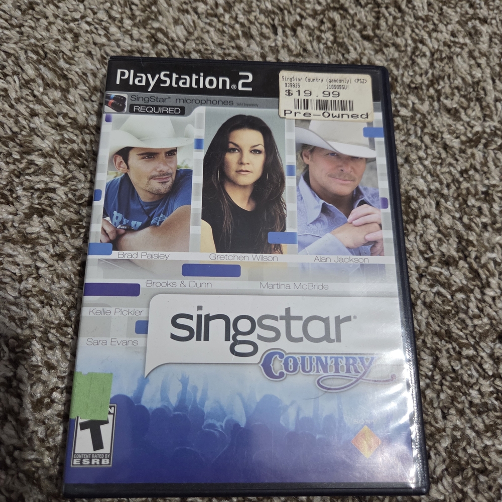 PS2 SingStar Country Game for PlayStation 2